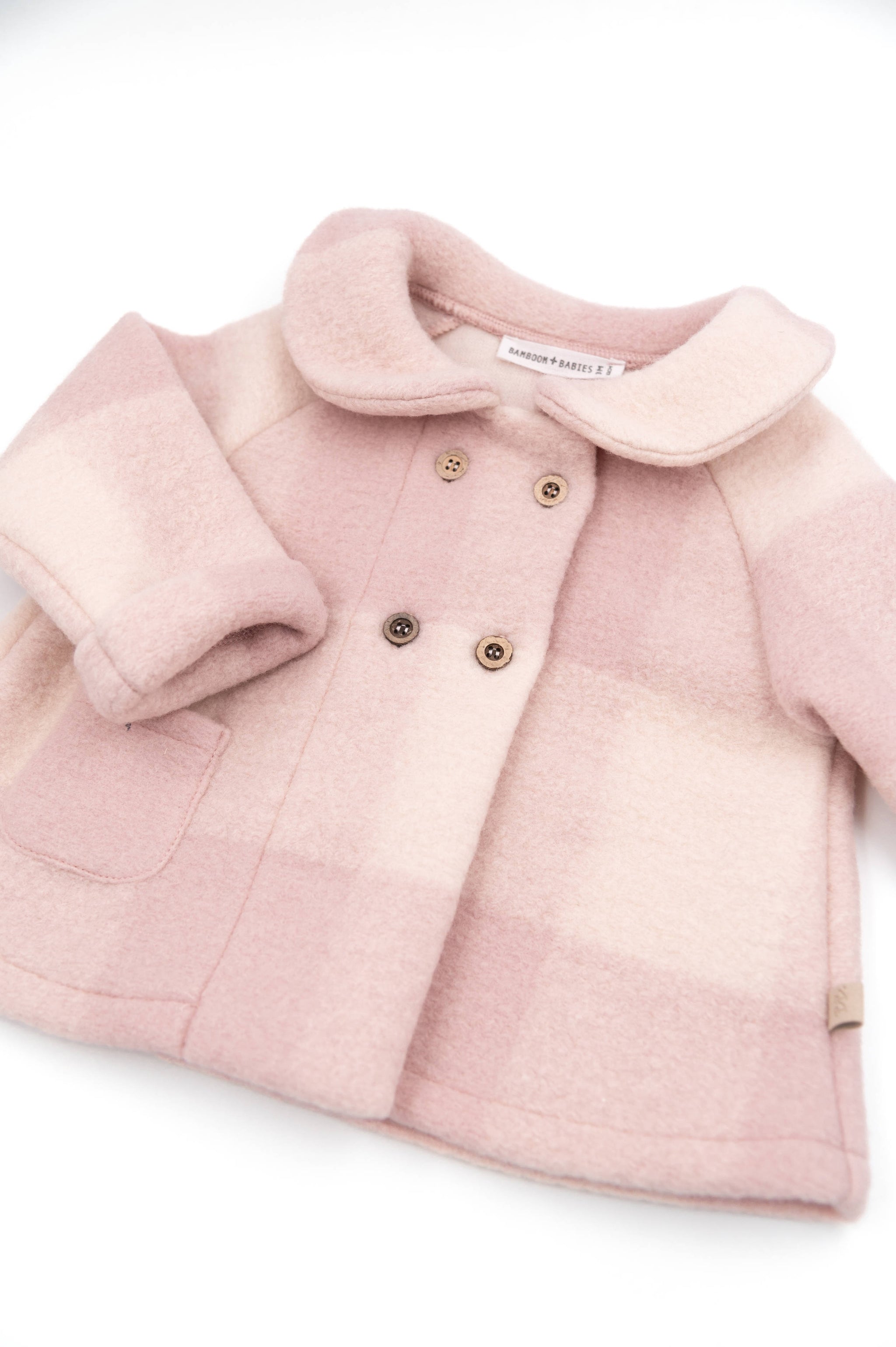 Cappotto Bimba Lana Cotta VINTAGE PINK 341 – Bamboom srl