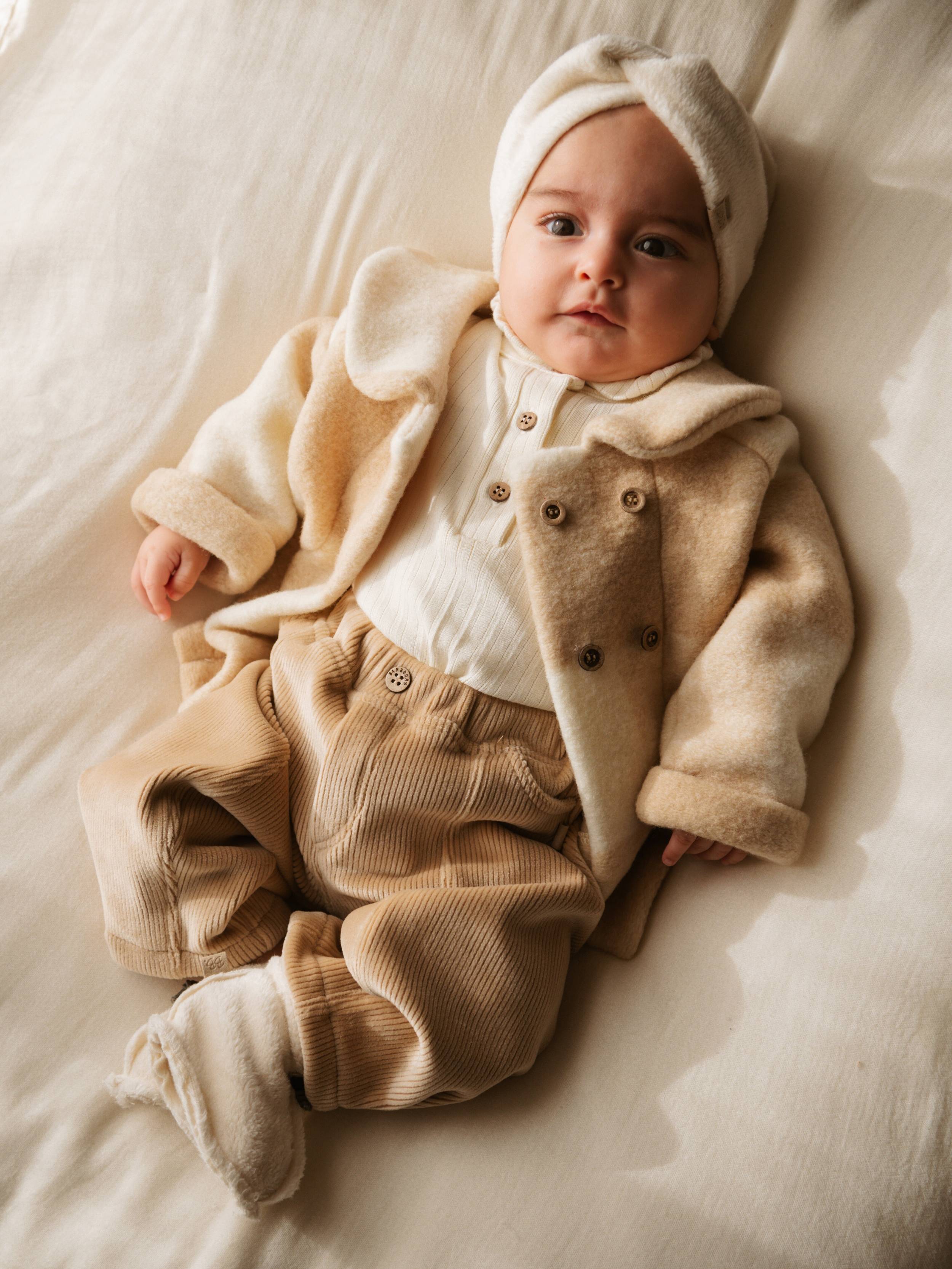 Cappotto Bimba Lana Cotta MOCHA SAND 347 – Bamboom srl