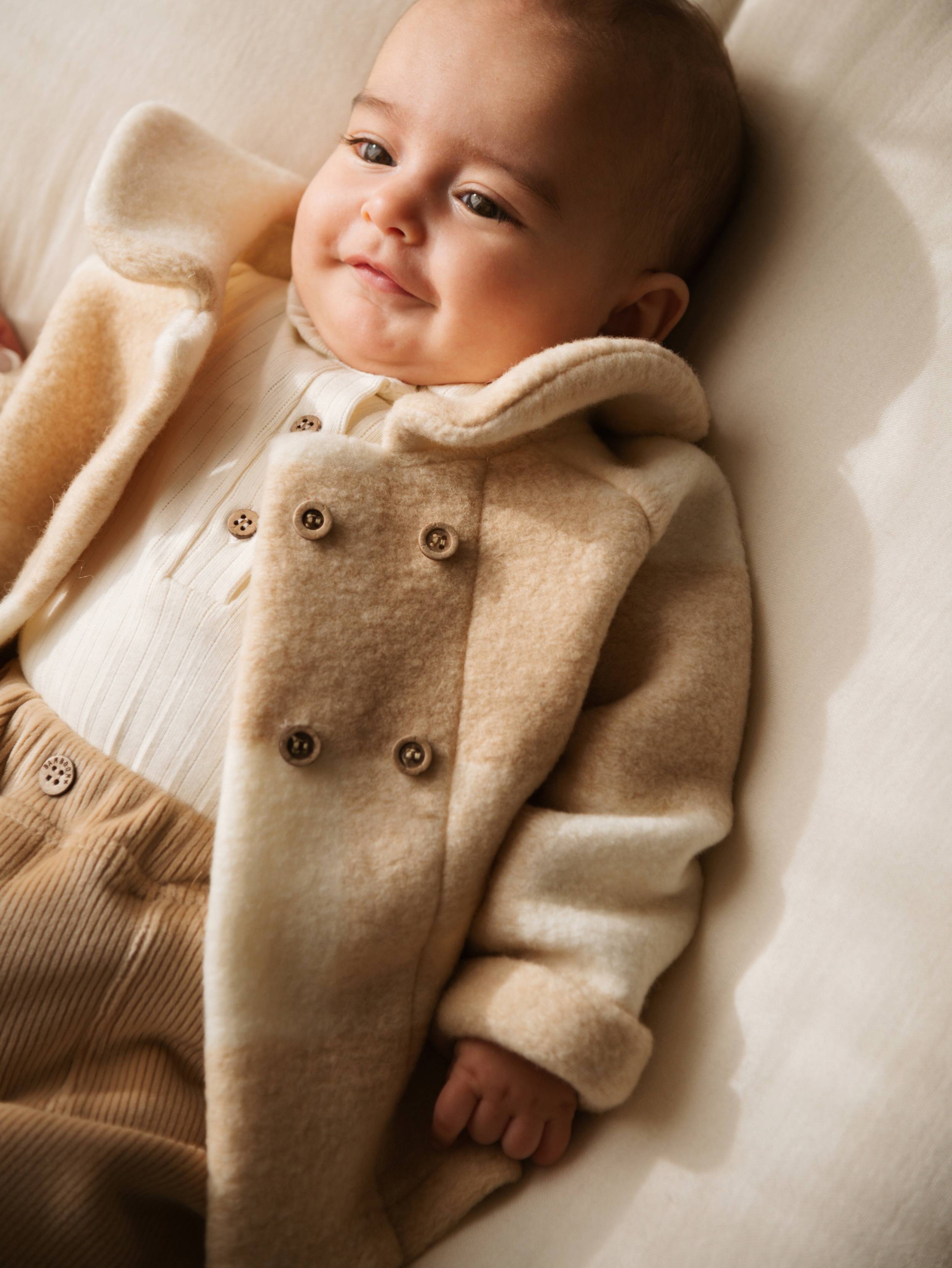 Cappotto Bimba Lana Cotta MOCHA SAND 347 – Bamboom srl