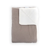 Coperta lettino 140X100 Goffrato + Lato Peluche - Sabbia Scuro 139 -  | Bamboom