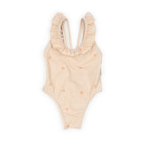 Tutina da mare bimba spalle volant - STRIPE AND LEAVES 433 -  | Bamboom