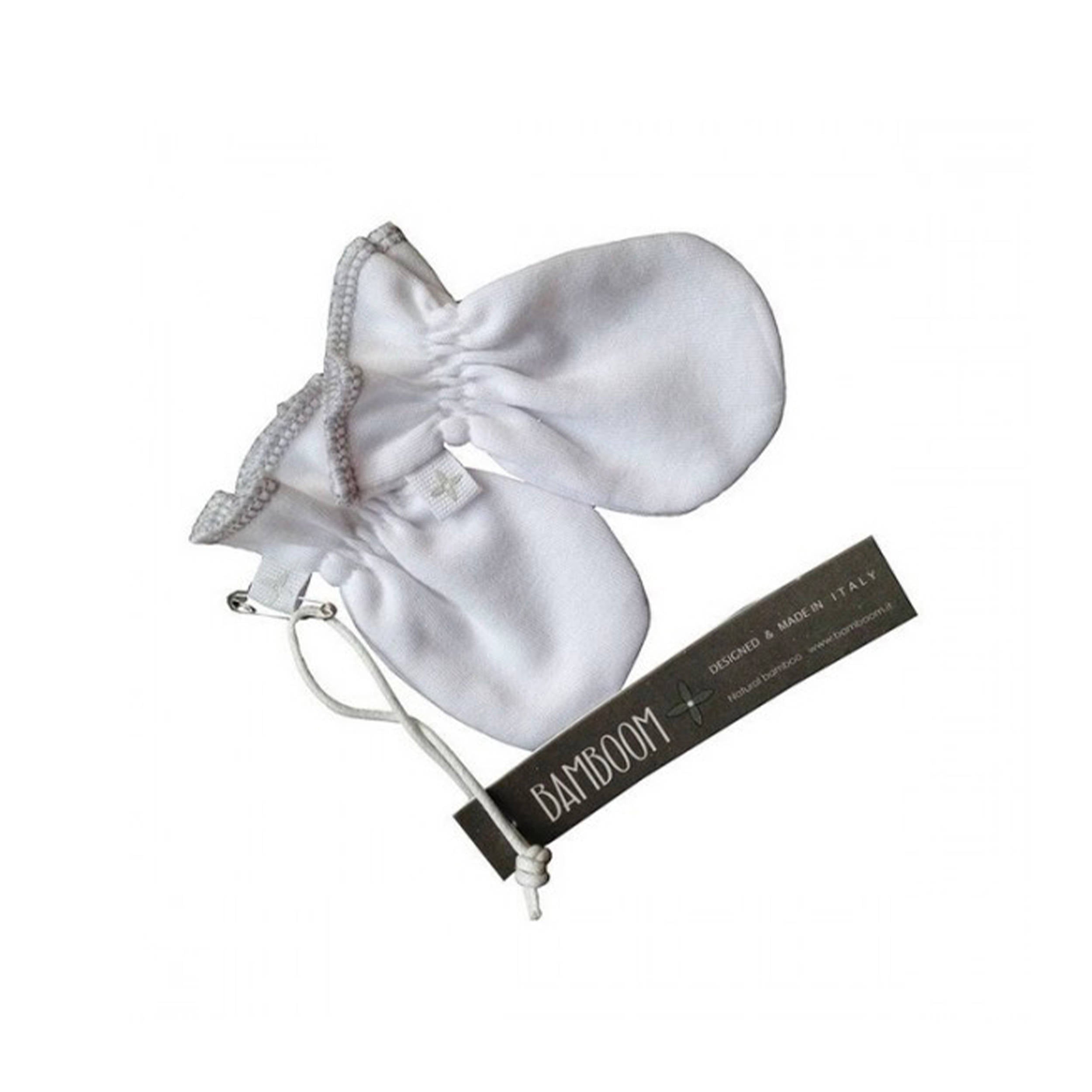 Kratzfeste Handschuhe für Neugeborene – Weiß – Bianco 01