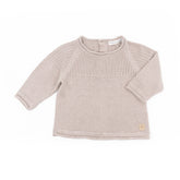 Rippstrick-Pullover mit Rückenöffnung – Camel –  | Bamboom