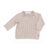 Gekreuzte Strickjacke mit Strichen – Camel –  | Bamboom