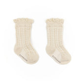 Durchbrochene Mädchenstrümpfe – OYSTER GREY 112 –  | Bamboom