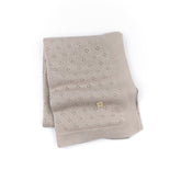 openwork blanket  withopenwork pattern - Camel - | Bamboom