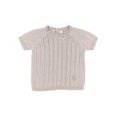 Knitted striped sweater - Camel -  | Bamboom