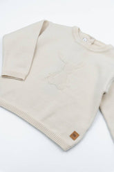 Knitted children's sweater 'Rabbit' - SAND 10 -  | Bamboom