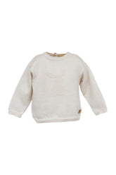 Knitted children's sweater 'Rabbit' - SAND 10 -  | Bamboom