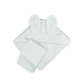 Toalla para bebés con orejas + manopla - SKY GREY 352 -  | Bamboom