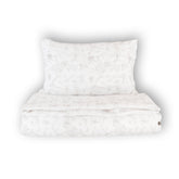 Housse de couette pour lit bébé 100 x 140 cm avec taie d'oreiller - BOOMY'S WORLD OYSTER GREY 119 -  | Bamboom