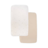 Drap housse pour lit bébé - 2 pièces - ANIMAL FRIENDS SAND 310 -  | Bamboom