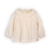 Overhemd met brede kraag - WARM WHITE 345 -  | Bamboom