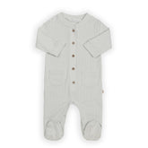 Jumpsuit met voetjes en knoopjes aan de voorkant - SKY GREY 352 -  | Bamboom