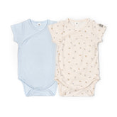 Pakket Body met korte mouwen Print - 2 stuks - FISH MIX 144 -  | Bamboom