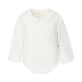 Body voor meisjes met ronde hals - OFFWHITE 111 -  | Bamboom